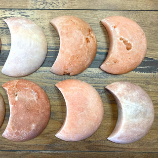 Wholesale Pink Amethyst Polished Moon 3-4" - Sold by Piece-Moons-Angelic Healing Crystals Wholesale