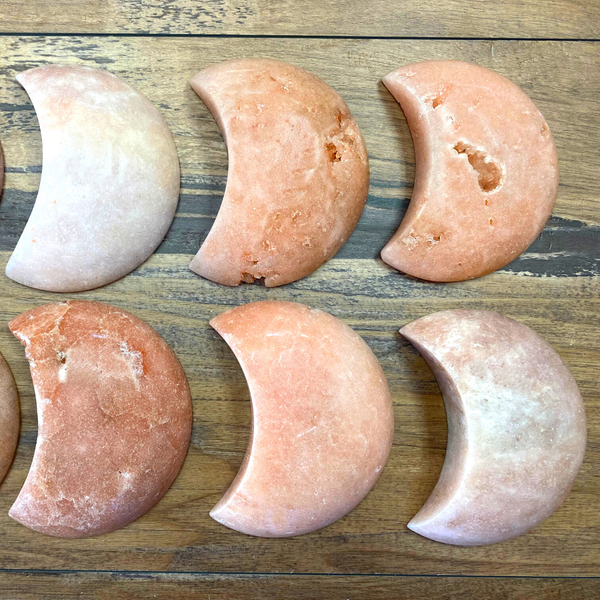Wholesale Pink Amethyst Polished Moon 3-4" - Sold by Piece-Moons-Angelic Healing Crystals Wholesale