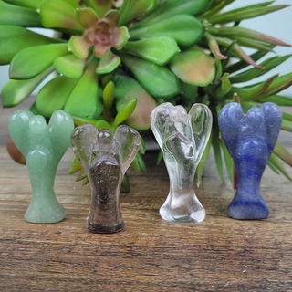 Wholesale Rose Quartz Carved Angel Statue 1-2"-Angels-Angelic Healing Crystals Wholesale