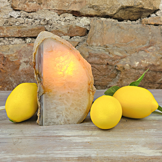 Agate Lamp 5-7" with bulb and cord (Blue, Pink, Natural, Purple) - Stunning Home Décor-Lamps-Angelic Healing Crystals Wholesale