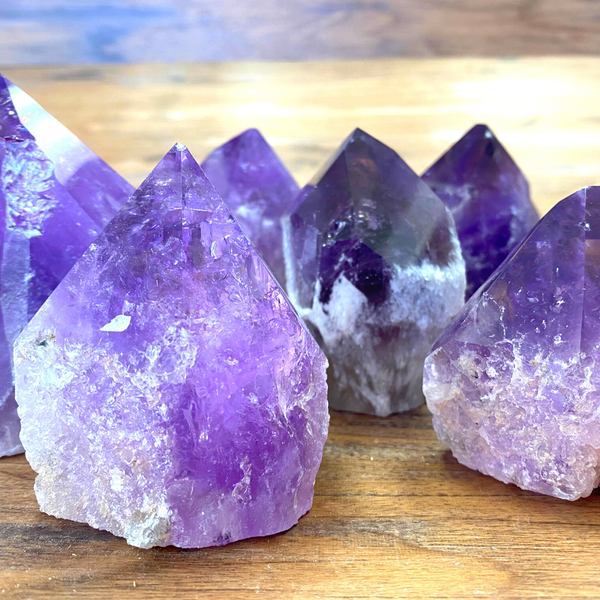 Wholesale Amethyst Polished Tips - Sold by Piece-Tips-Angelic Healing Crystals Wholesale
