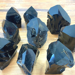 Wholesale Black Obsidian Polished Tips 3-5"-Tips-Angelic Healing Crystals Wholesale