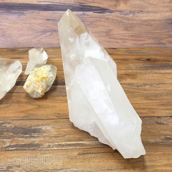 Wholesale Clear Quartz Natural Cluster Points with Iron Inclusions-Points-Angelic Healing Crystals Wholesale