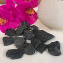 Black Tourmaline Rough Chunks under 1 inch-Loose Stones-Angelic Healing Crystals Wholesale