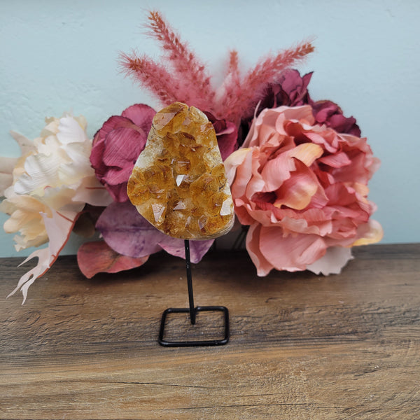 Citrine Cluster on Stand 4-12"-Specimen on Stand-Angelic Healing Crystals Wholesale