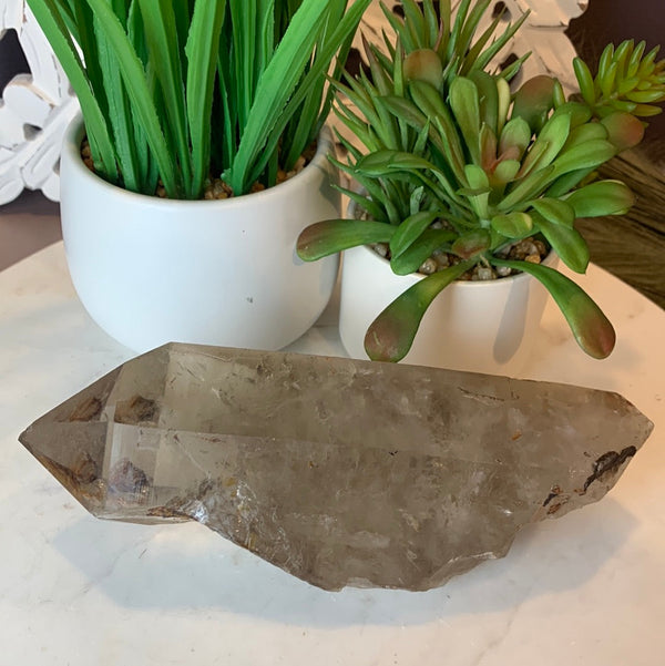 Clear Quartz or Smoky Quartz Natural Point 4-6”-Rocks & Fossils-Angelic Healing Crystals Wholesale