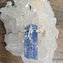 Kyanite Plated Blade Pendant w/ Quartz Point 1.5-2"-Pendants-Angelic Healing Crystals Wholesale