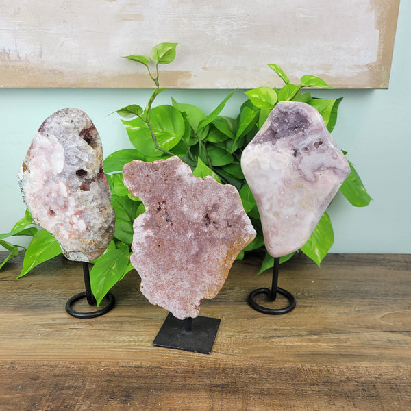 Pink (Rose) Amethyst Specimen on Stand-Specimen on Stand-Angelic Healing Crystals Wholesale