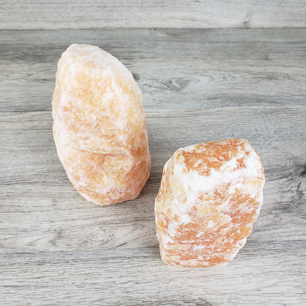 Rough Orange Calcite Lamp with bulb and cord-Lamps-Angelic Healing Crystals Wholesale