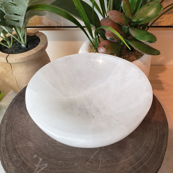 Selenite Round Bowl 5-6 inch-Bowls-Angelic Healing Crystals Wholesale